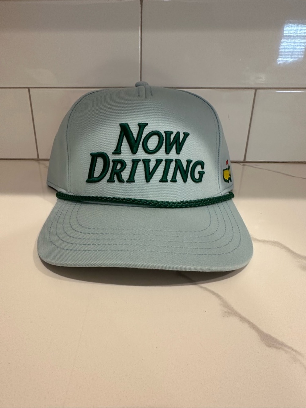 2026 Masters Light Blue 'Now Driving' Trucker Hat